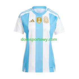 Koszulka Argentyna Damska Domowe Koszulki Piłkarskie Copa America 2024 Krótki Rękaw